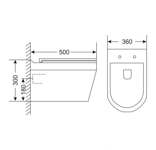 Унитаз навесной Mirsant AURA   