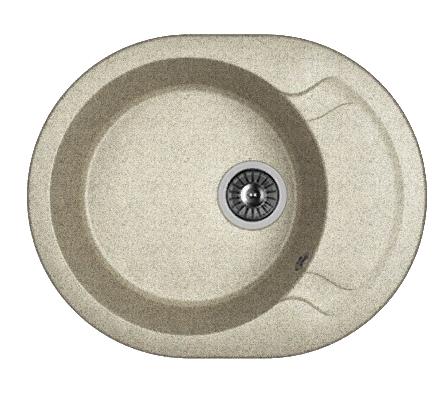 Мойка кухонная из литьевого мрамора Dr. Gans БЕРТА 580 25.040.B0580.408 58*47 см. серый