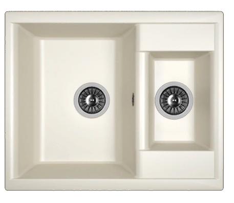 Мойка кухонная из литьевого мрамора Dr. Gans АСТРА 620 К 25.065.D0620.401 62*51 см. белый