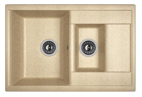 Мойка кухонная из литьевого мрамора Dr. Gans АСТРА 760 К 25.065.D0760.405 76*51 см. терра