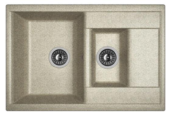 Мойка кухонная из литьевого мрамора Dr. Gans АСТРА 760 К 25.065.D0760.408 76*51 см. серый