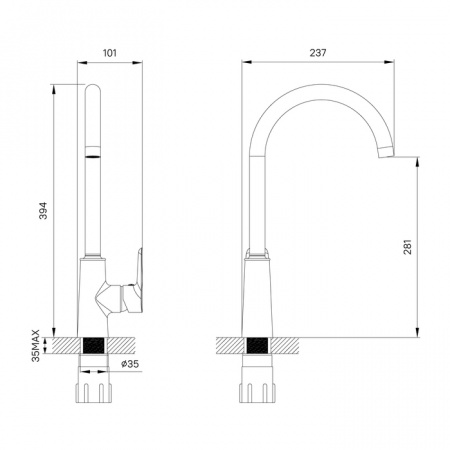 Смеситель IDDIS CLOUD CLOWG00i05 для кухонной мойки 