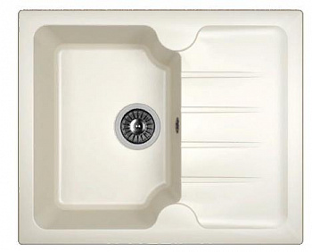 Мойка кухонная из литьевого мрамора Dr. Gans ЛОРА 620 25.020.A0620.401 62*51 см. белый