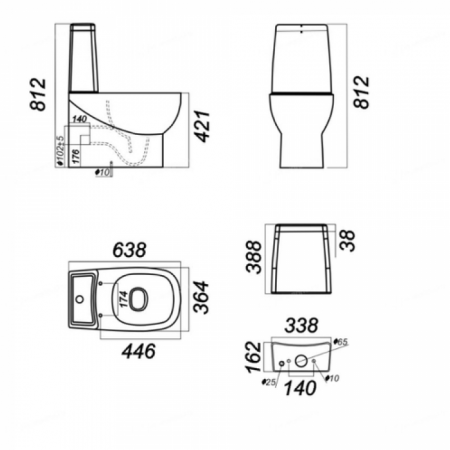 Унитаз-компакт Sanita luxe INFINITI INFSLCC01040522  
