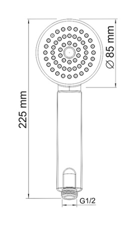 Лейка душевая WasserKRAFT  A034  