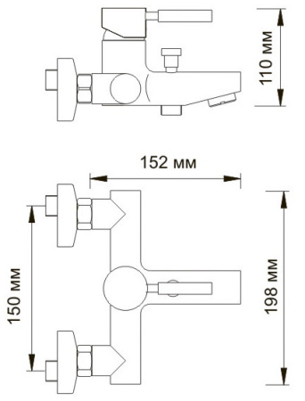 Смеситель WasserKRAFT WERN 4201 для ванны и душа 