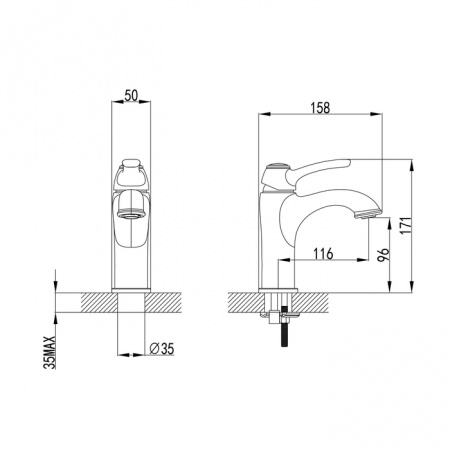 Смеситель IDDIS OLDIE OLDYG00i01 для раковины 