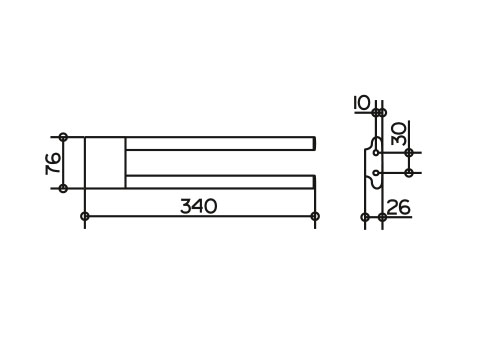 Полотенцедержатель Keuco EDITION 400 11519010000   Полотенцедержатель Keuco EDITION 400 11519010000