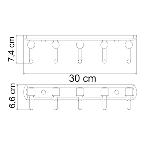 Крючок пятерной WasserKRAFT ODER K-3075  