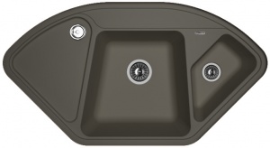 Мойка кухонная керамогранитная Florentina КАПРИ 20.185.J1060.302 100,6*57,5 см. антрацит