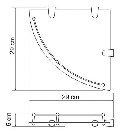 Полка угловая WasserKRAFT  K-544  