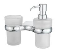 Стакан и дозатор жидкого мыла навесной WasserKRAFT BERKEL K-6889  