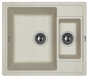 Мойка кухонная керамогранитная Florentina ЛИПСИ 580K 20.210.D0580.305 58*51 см. грей