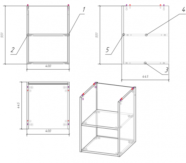 Cersanit MODUO SB-MD-MOD40-SZ    Cersanit MODUO SB-MD-MOD40-SZ