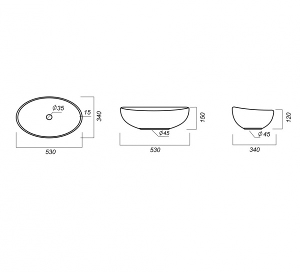 Раковина Sanita luxe RINGO RNGSLWB01S 53 