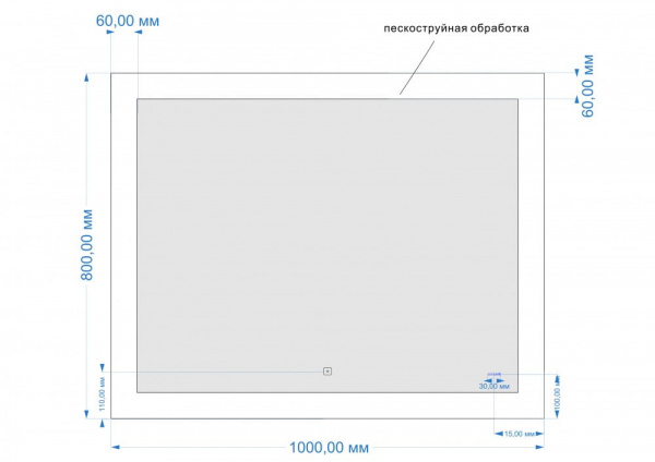 Зеркало Cersanit LED KN-LU-LED030*100-d-Os   Зеркало Cersanit LED KN-LU-LED030*100-d-Os