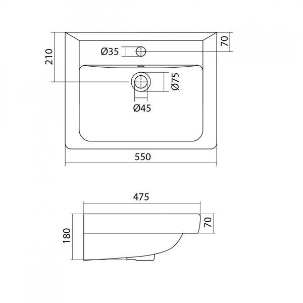 Раковина Santek ТИГОДА 1.WH30.2.126  