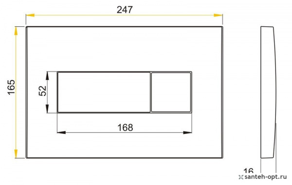 Клавиша для инсталляции Alcaplast  M371S  