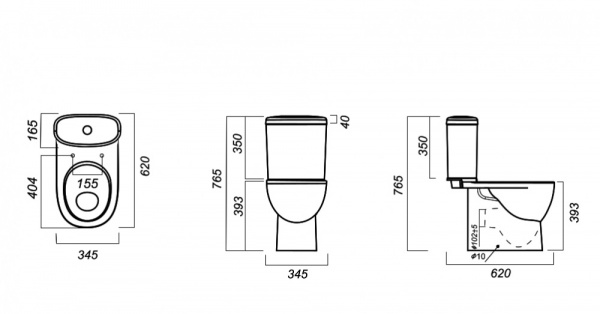 Унитаз-компакт Sanita luxe ART ARTSLCC01040622   Унитаз-компакт Sanita luxe ART ARTSLCC01040622
