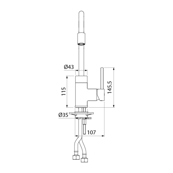Смеситель IDDIS KITCHEN 361 K36BLJ0i05 для кухонной мойки  Смеситель IDDIS KITCHEN 361 K36BLJ0i05 для кухонной мойки