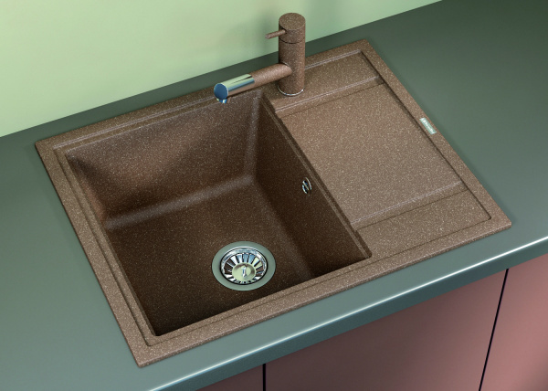 Мойка кухонная керамогранитная Florentina ЛИПСИ 650 20.125.C0600.107 65*51 см. песочный